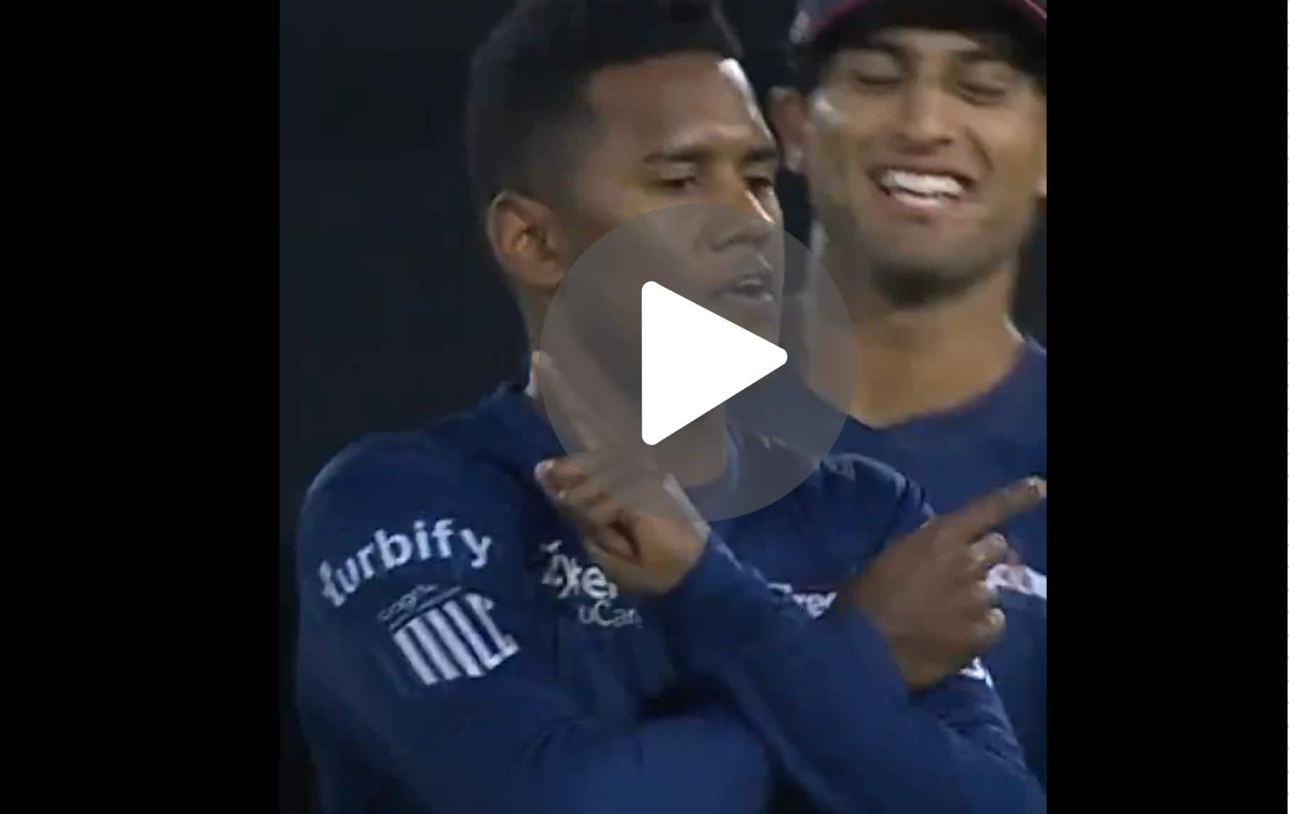 [Watch] Akeal Hosein Brings Out 'Wakanda Forever' Celebration As He Shatters Finn Allen's Stumps